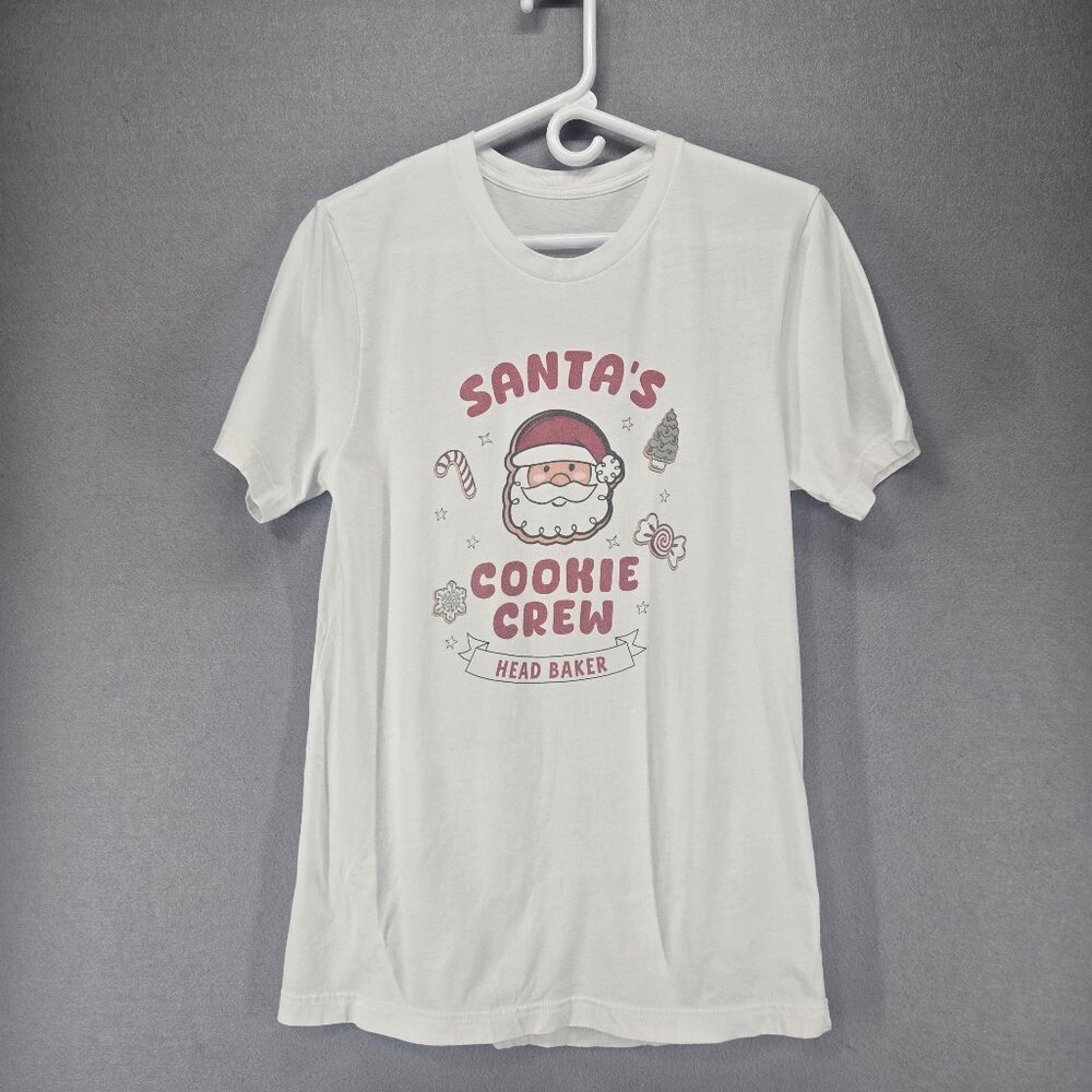 Women's Graphic T-Shirt, Santa's Cookie Crew-Head Baker, Unbranded, Small/Medium